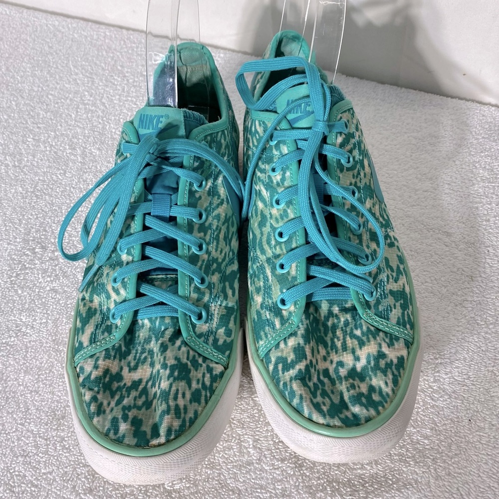 Nike Primo Court Turquoise Animal Print Lace Up Sneakers 9.5 Activewear - Picture 13 of 13